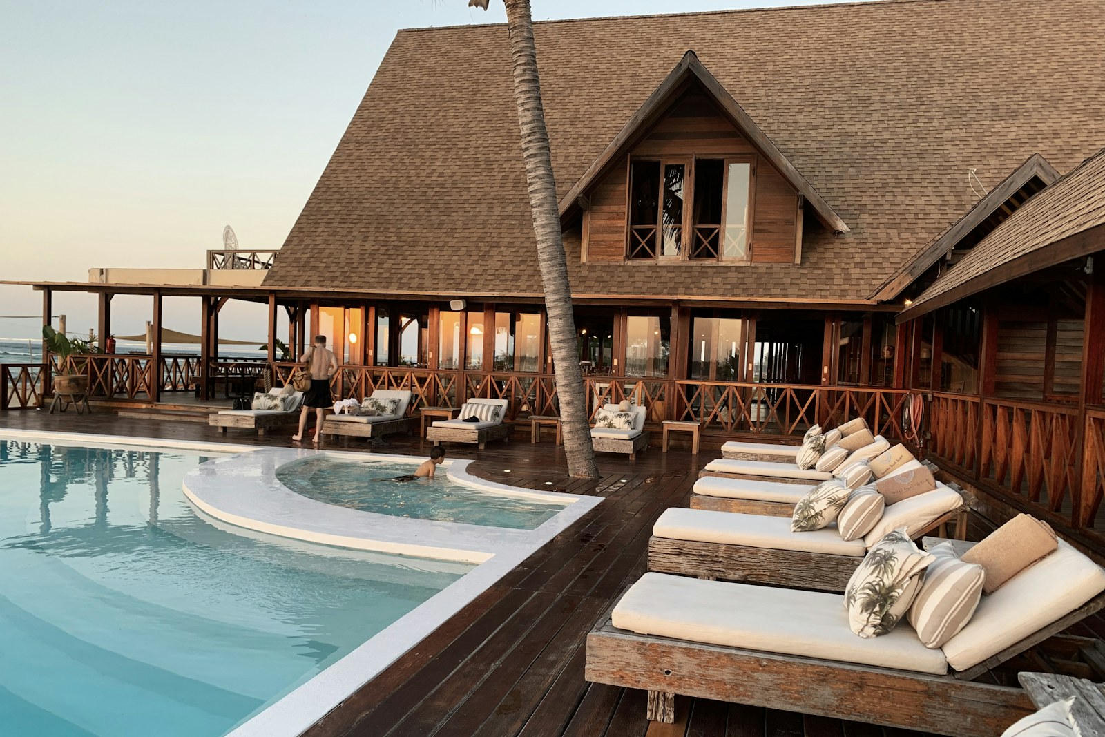 Contemporary hotel with a swimming pool